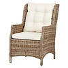 ebuy24 Gram tuinstoel model 2, incl. kussen, naturel en off white.
