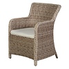 ebuy24 Gram tuinstoel model 3, incl. kussen, naturel en off white.
