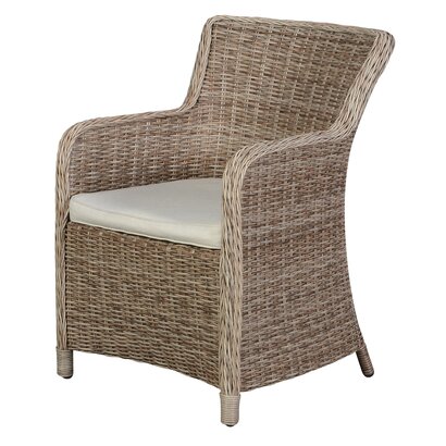 ebuy24 Gram tuinstoel model 3, incl. kussen, naturel en off white.