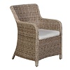 ebuy24 Gram tuinstoel model 3, incl. kussen, naturel en off white.