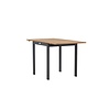 ebuy24 Diego café tafel B70xL70/132cm met extra plaat zwart.