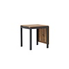 ebuy24 Diego café tafel B70xL70/132cm met extra plaat zwart.