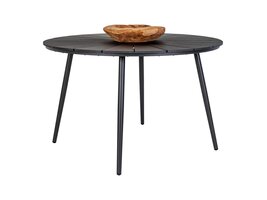 ebuy24 Atlanta tuintafel Ã˜120cm niet-hout zwart.
