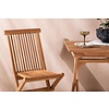 ebuy24 Ghana tuinmeubelset tafel 70x70cm, 2 stoelen Kenya, naturel,naturel.