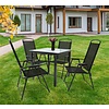 ebuy24 Cille tuinmeubelset 80x80cm tafel, 4 stoel mat glas.