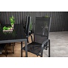 ebuy24 Break tuinmeubelset tafel 90x205cm zwart, 6 stoelen Copacabana zwart.