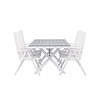 ebuy24 Garcia tuinmeubelset tafel 100x200cm grijs, 6 stoelen Break wit.