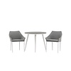 ebuy24 Break tuinmeubelset tafel 90x90cm, 2 stoelen Spoga, grijs,grijs.