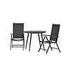 ebuy24 Break tuinmeubelset tafel 90x90cm, 2 stoelen Break, zwart,zwart.