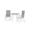 ebuy24 Break tuinmeubelset tafel 90x90cm, 2 stoelen Break, grijs,grijs.