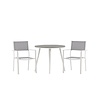 ebuy24 Break tuinmeubelset tafel 90x90cm, 2 stoelen Copacabana, grijs,grijs.