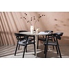 ebuy24 Lina tuinmeubelset tafel 120x120cm, 4 stoelen Wear, beige,zwart.