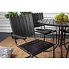 ebuy24 Holmsund tuinmeubelset tafel Ã˜100cm zwart, 4 stoelen zwart.