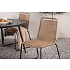 ebuy24 Break tuinmeubelset tafel 120x120cm, 4 stoelen Lindos, zwart,bruin.