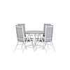 ebuy24 Break tuinmeubelset tafel 120x120cm, 4 stoelen Break, grijs,grijs.