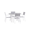 ebuy24 Break tuinmeubelset tafel 120x120cm, 4 stoelen Copacabana, grijs,grijs.
