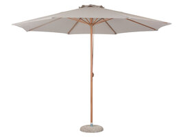 ebuy24 Frank zonnescherm Parasol met dissel Ø3.5M teak decor, beige.