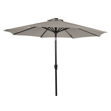ebuy24 Felix parasol met slinger, kantelfunctie en zonne-energie Ø 3 m, grijs.