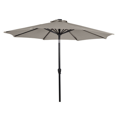 ebuy24 Felix parasol met slinger, kantelfunctie en zonne-energie Ã˜ 3 m, grijs.