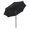 ebuy24 Rices zonnescherm parasol met tandwiel, LED licht, kantelt Ã¸3 M zwart/zwart.