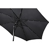ebuy24 Rices zonnescherm parasol met tandwiel, LED licht, kantelt Ã¸3 M zwart/zwart.