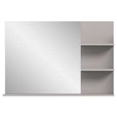 ebuy24 Jaru spiegel bad 100cm 3 planken grijs,zwart.