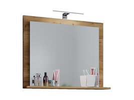 ebuy24 VCB10 Maxi spiegelkast , badkamerspiegel met 1 plank Honing eiken decor.