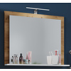 ebuy24 VCB10 Maxi spiegelkast , badkamerspiegel met 1 plank Honing eiken decor/wit.