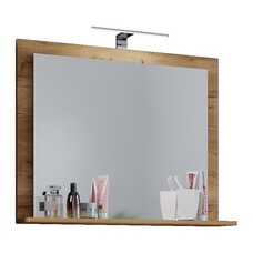 ebuy24 VCB10 Mini spiegelkast , badkamerspiegel met 1 plank Honing eiken decor.