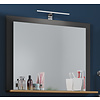 ebuy24 VCB10 Mini spiegelkast , badkamerspiegel met 1 plank Antraciet/honing eiken decor.