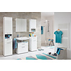 ebuy24 Monte badkamer met spiegelkast wit, wit hoogglans.
