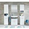 ebuy24 Monte badkamer met spiegelkast wit, wit hoogglans.