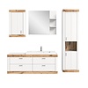ebuy24 Laredo badkamer 192cm wit,mat wit,eik decor.
