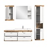 ebuy24 Laredo badkamer 192cm wit,mat wit,eik decor.