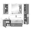 ebuy24 Mason badkamer 192cm eik decor,grijs.