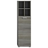 ebuy24 Silver badkamerkast 1 deur, 4 planken rookkleurig.