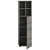 ebuy24 Silver badkamerkast 1 deur, 4 planken rookkleurig.