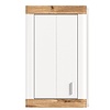 ebuy24 Laredo badkamerkast wandmontage 1 deur mat wit,eik decor,wit.