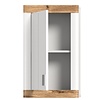 ebuy24 Laredo badkamerkast wandmontage 1 deur mat wit,eik decor,wit.