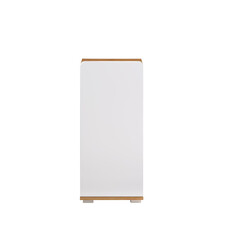 ebuy24 Ciara badkamerkast B, 1 deur artisanaal eiken decor, wit hoogglans.