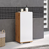 ebuy24 Ciara badkamerkast B, 1 deur artisanaal eiken decor, wit hoogglans.