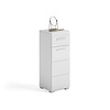 ebuy24 Linus badkamerkast 1 deur, 1 lade hoog glans wit,wit.