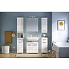 ebuy24 Linus badkamerkast wandmontage 1 deur hoog glans wit,wit.