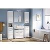 ebuy24 Linus badkamerkast wandmontage 1 deur hoog glans wit,wit.