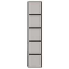 ebuy24 Jaru kolomkast 2 deuren  grijs,zwart.