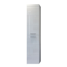 ebuy24 Devon kolomkast 2 deuren wit, wit hoogglans.
