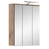 ebuy24 Mason spiegelkast 3 deuren met licht eik decor.