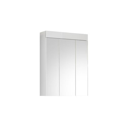 ebuy24 Snow spiegelkast 3 deuren hoog glans wit,wit.