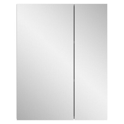 ebuy24 Vira spiegelkast 2 deuren hoog glans wit,wit.