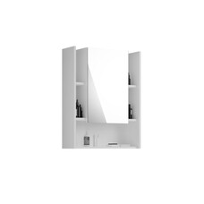 ebuy24 Venice spiegelkast 1 deur, 5 planken hoog glans wit,wit.